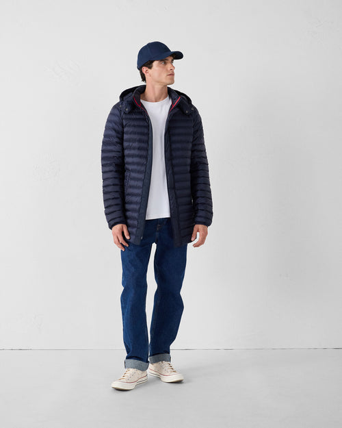 Halflange Donsjas met kap Navy Xavier - JOTT - 3