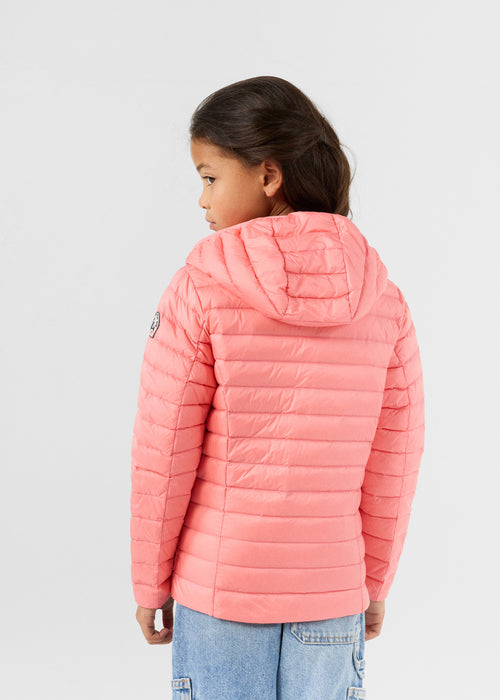 Levendig roze Carla kinder lichtgewicht hooded Donsjas - JOTT - 4