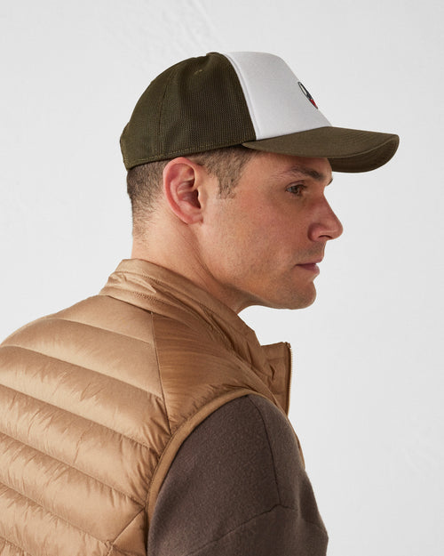 Tweekleurige mesh pet Army/White/Army Sail 2.0 - JOTT - 3